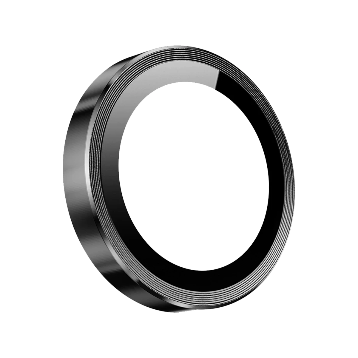 Keephone Apple iPhone 15 Pro Max 3D Spiral Alüminyum AR Kamera Lens Koruyucu - Siyah